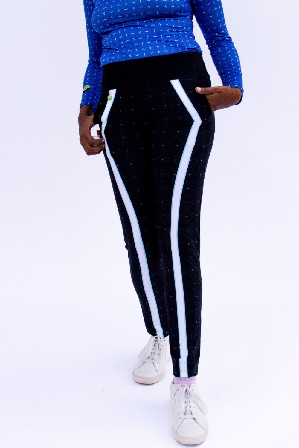 Winter-Pant GREEN schwarz-tuerkis