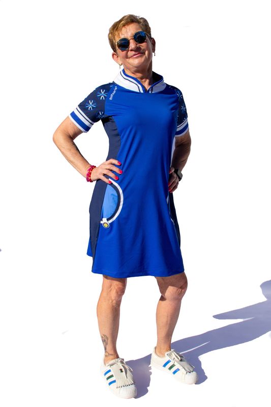 Kleid FADE blau