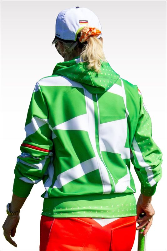 Hoodie DIMPLE green-white