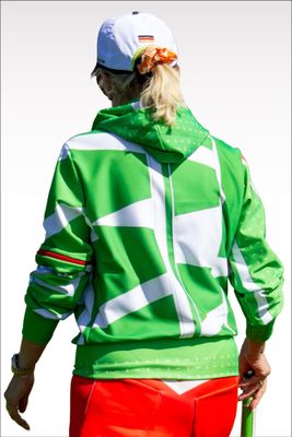 Hoodie DIMPLE green-white
