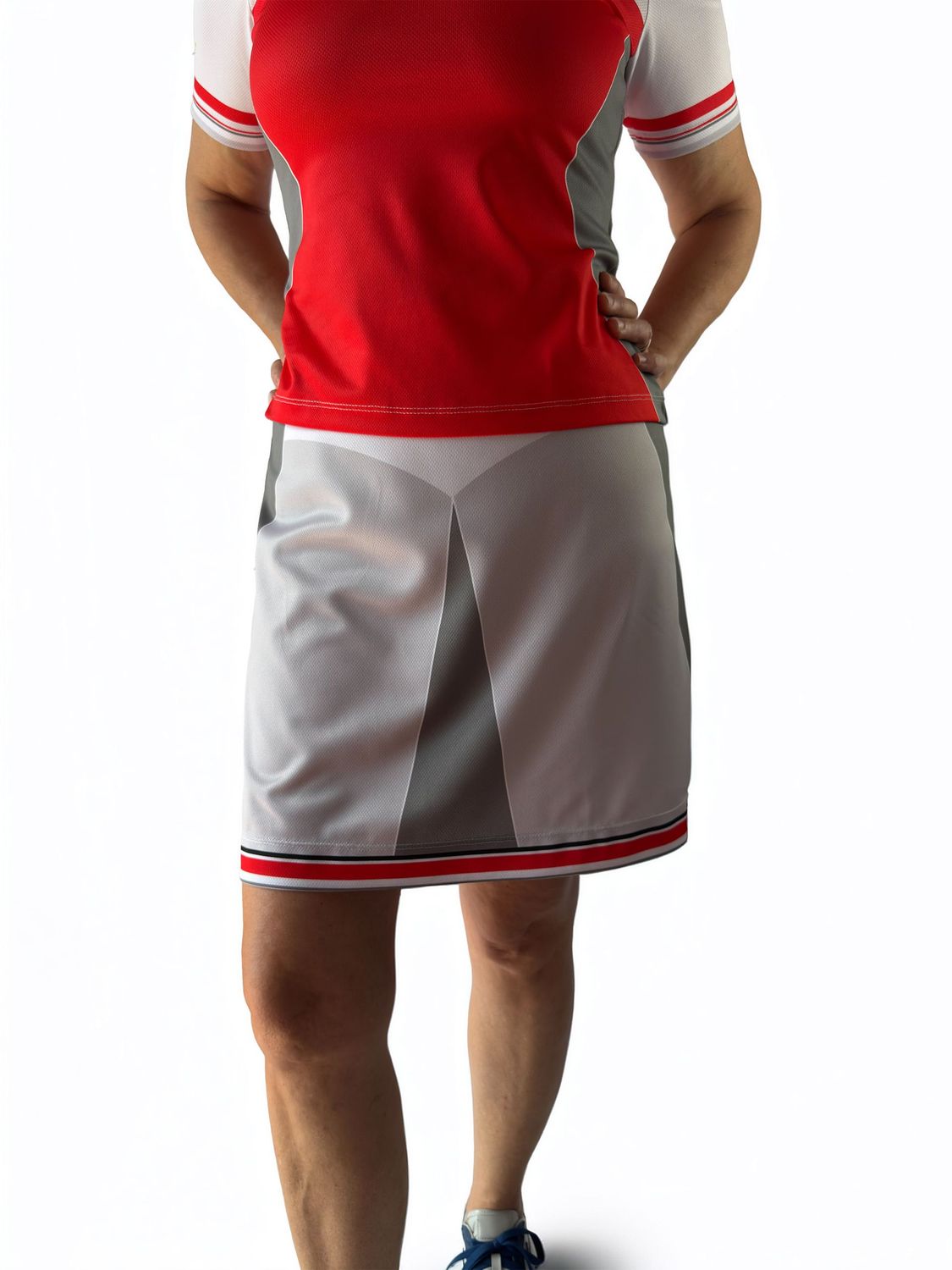 Rock SECOND CUT grau-weiss