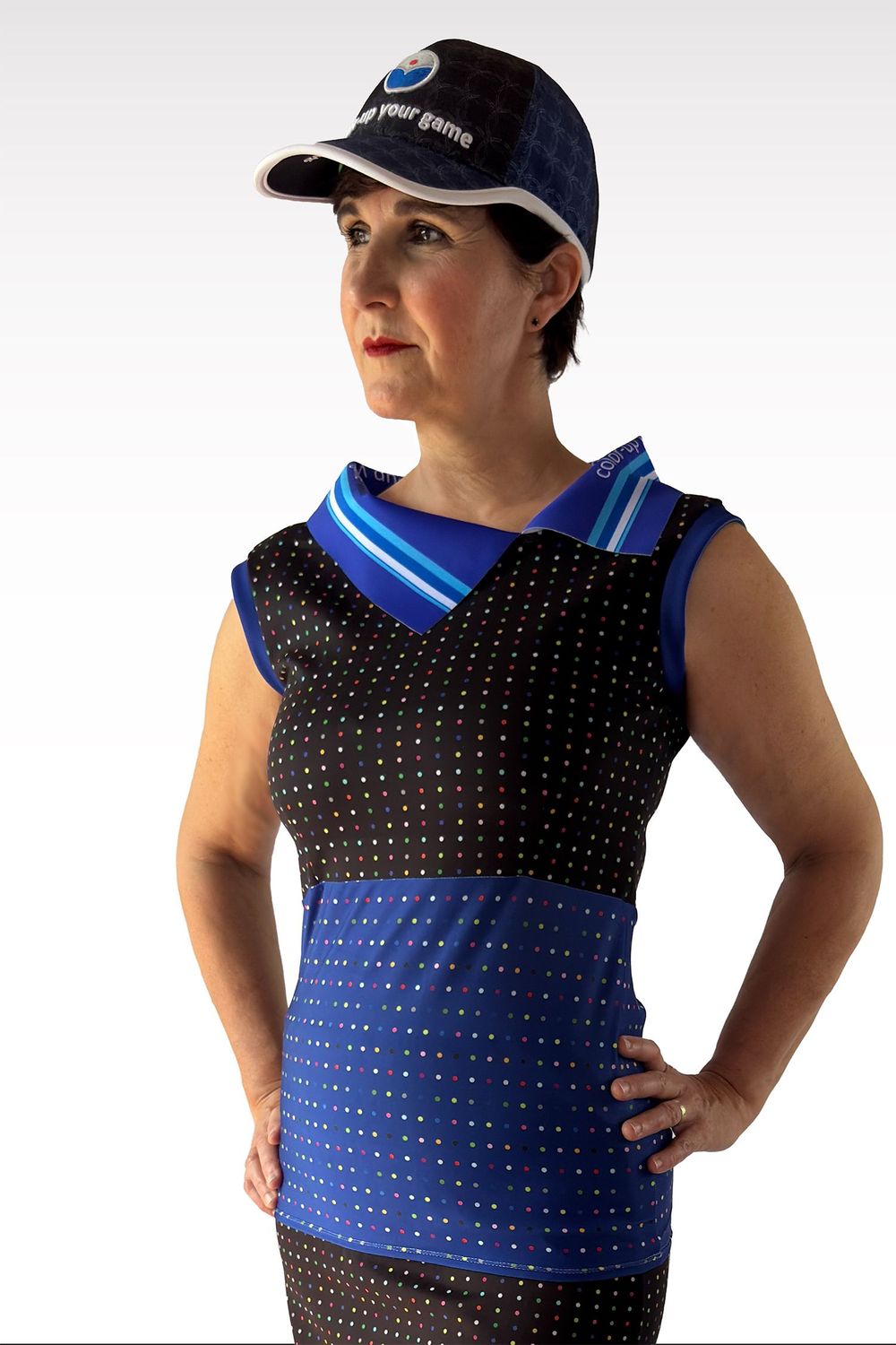 Polo HALFWAY schwarz-blau