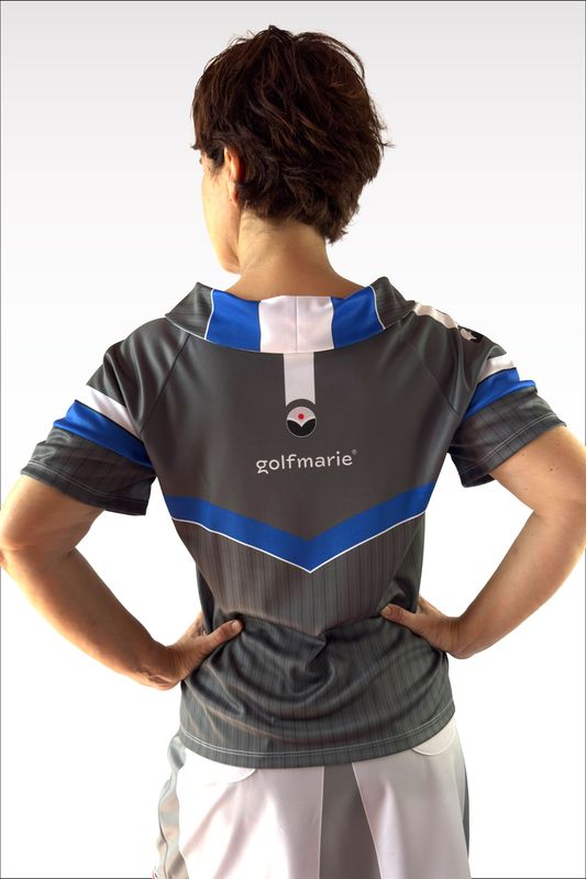 Polo FIRST TEE grau-blau