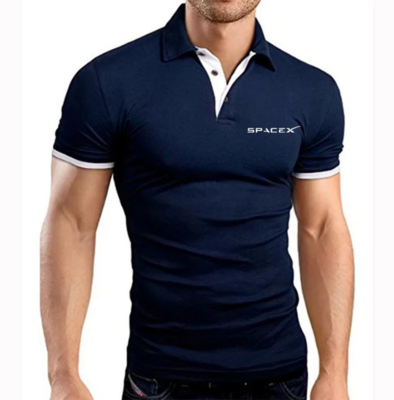 SpaceX - Men's Shirts , Polo Casual, Short Sleeve Cotton
