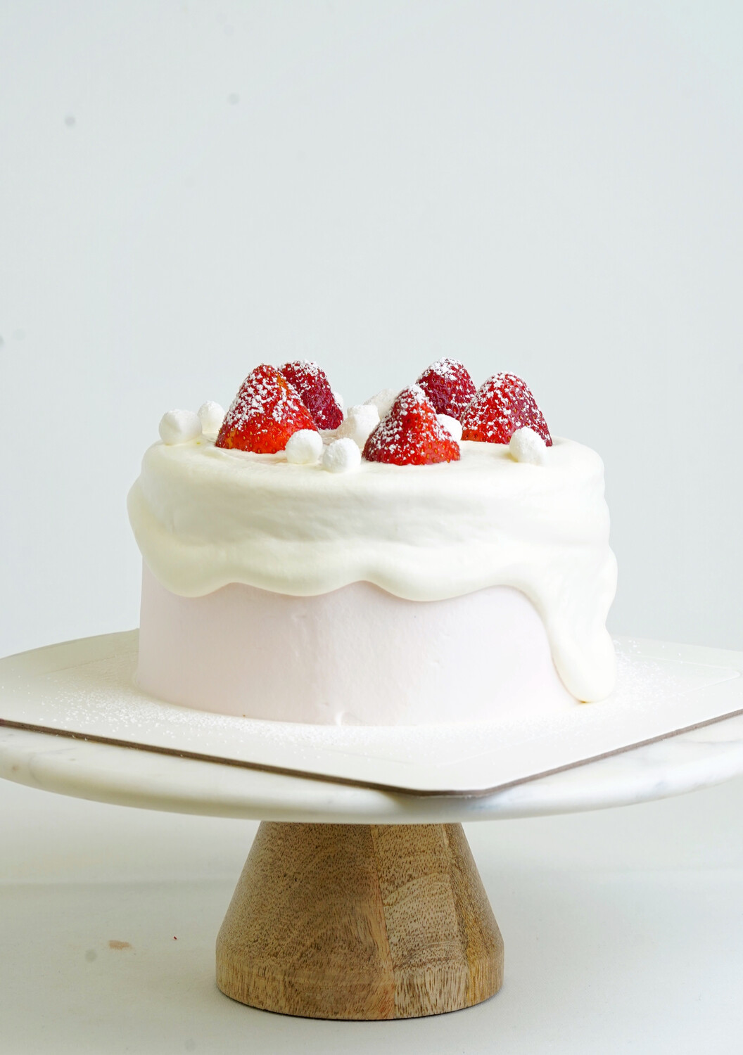 Snowy Strawberry Short Cake