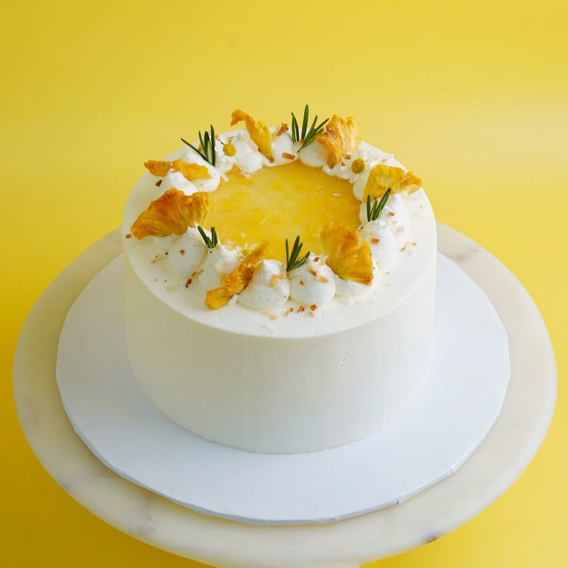 Pineapple Coconut Fresh Cream Cake