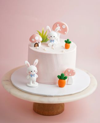 Bunny Birthday Buttercream Cake