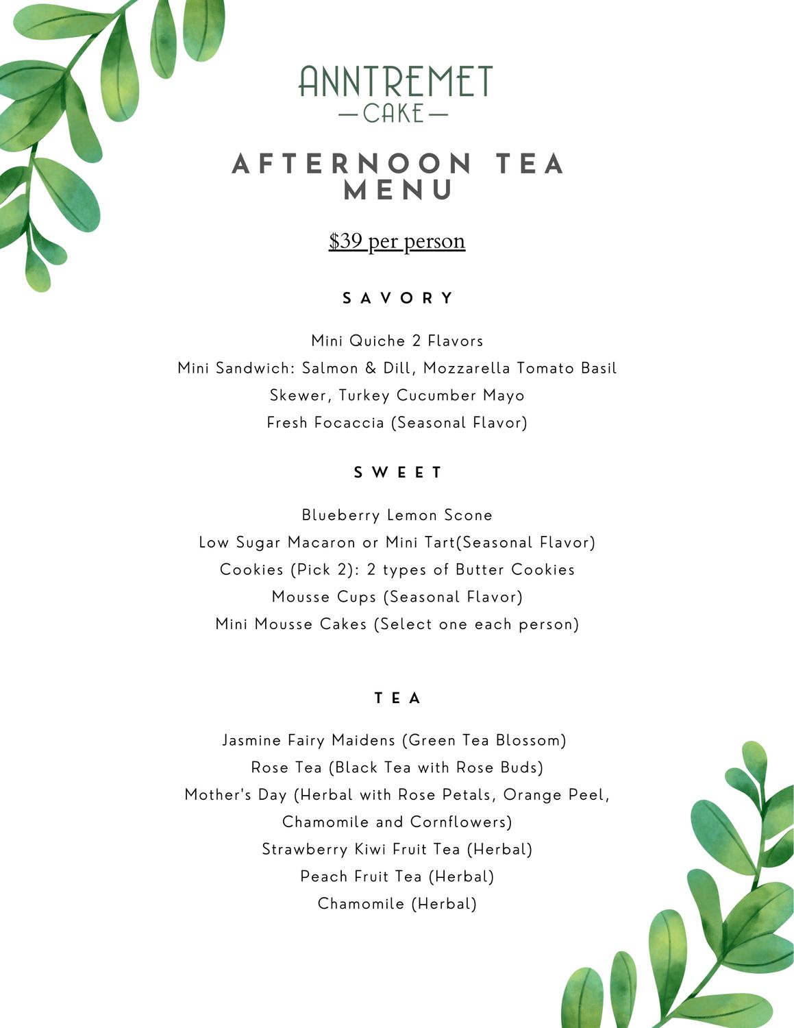 Afternoon Tea To-Go Set (Regular)