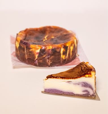 Ube Burnt Basque Cheesecake