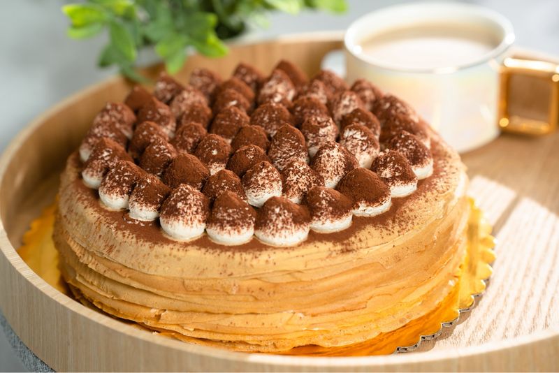 Tiramisu Mille Crepe Cake