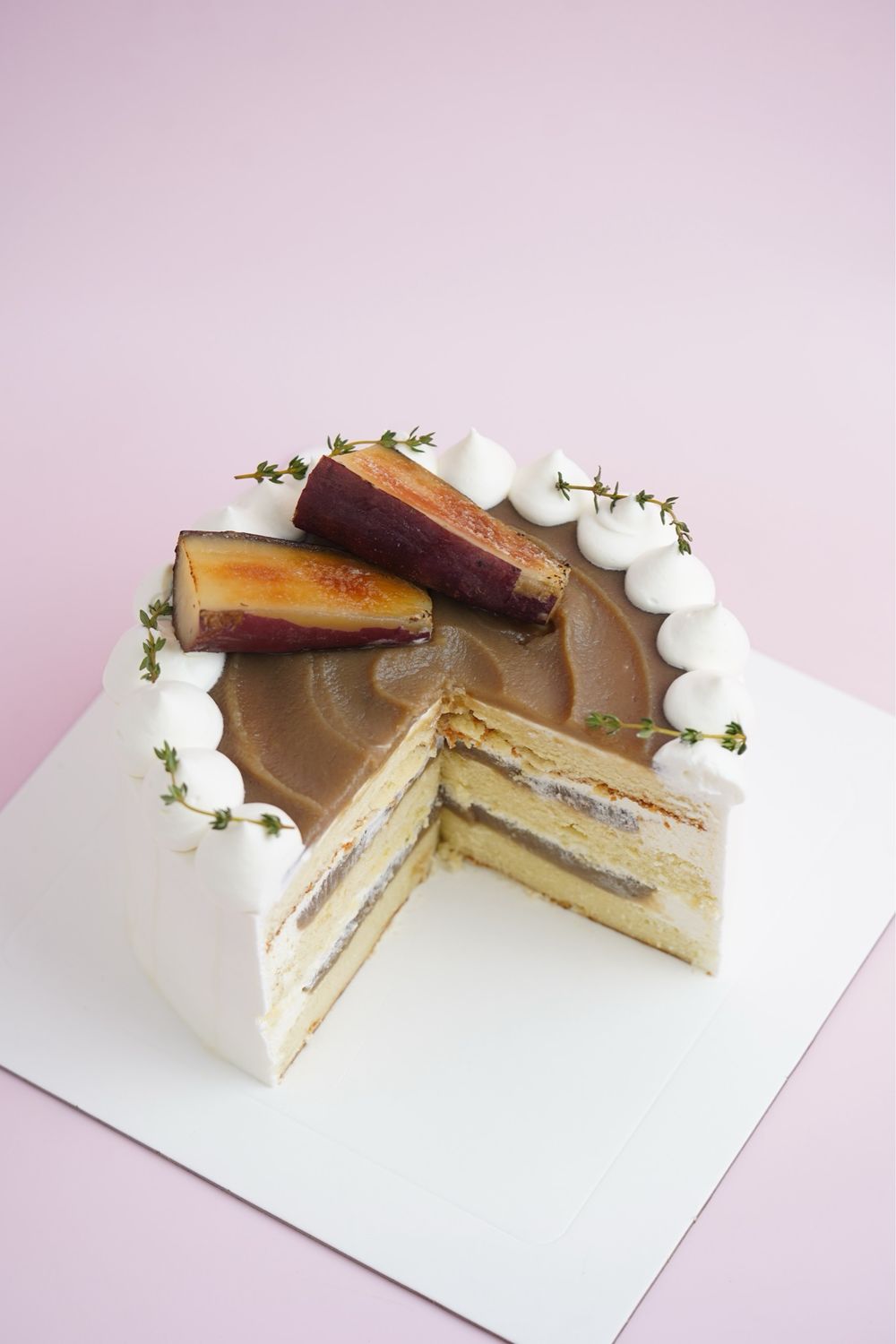 Japanese Sweet Potato Fresh Cream Cake