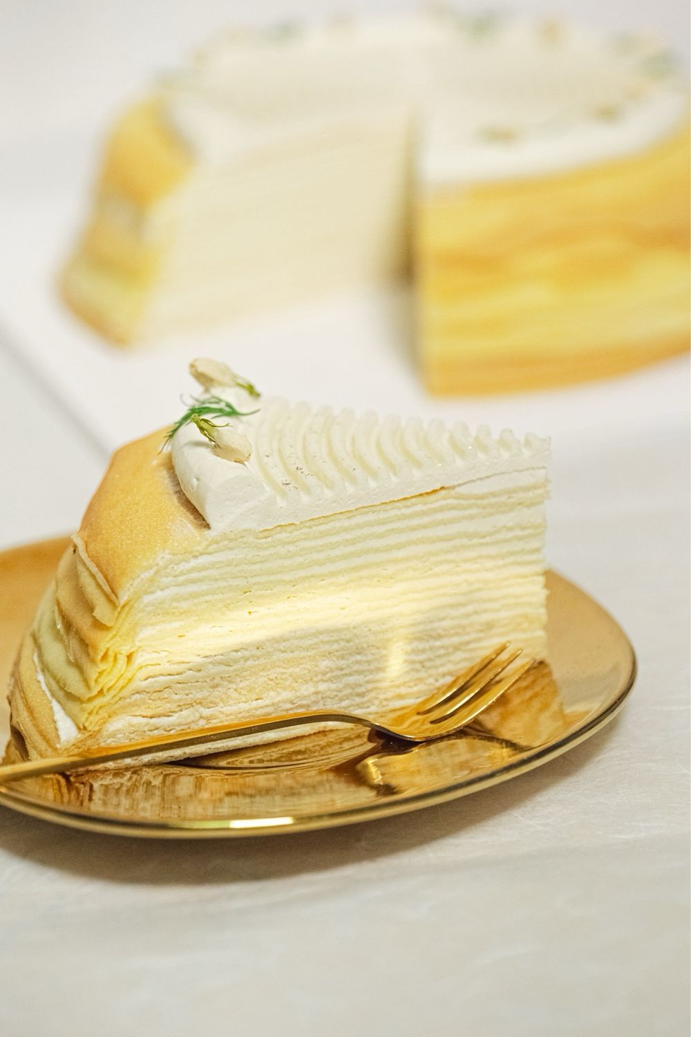 Jasmine Flower Mille Crepe Cake