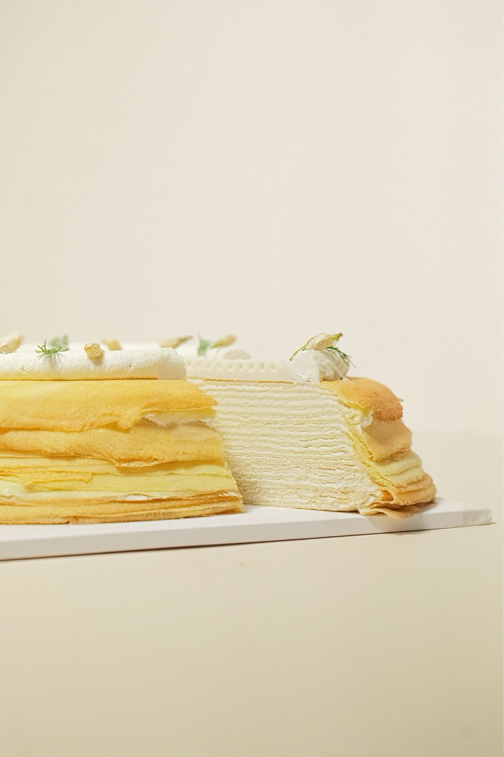 Jasmine Flower Mille Crepe Cake