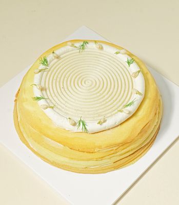 Jasmine Flower Mille Crepe Cake