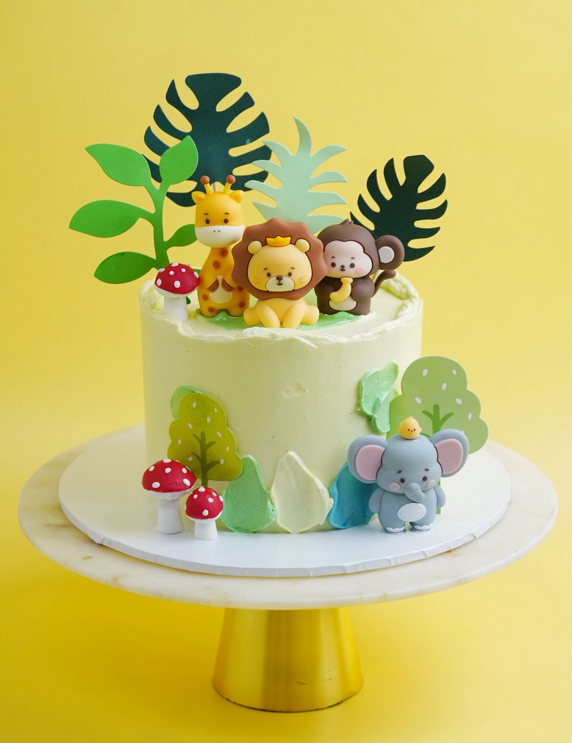 Jungle Animals Buttercream Cake