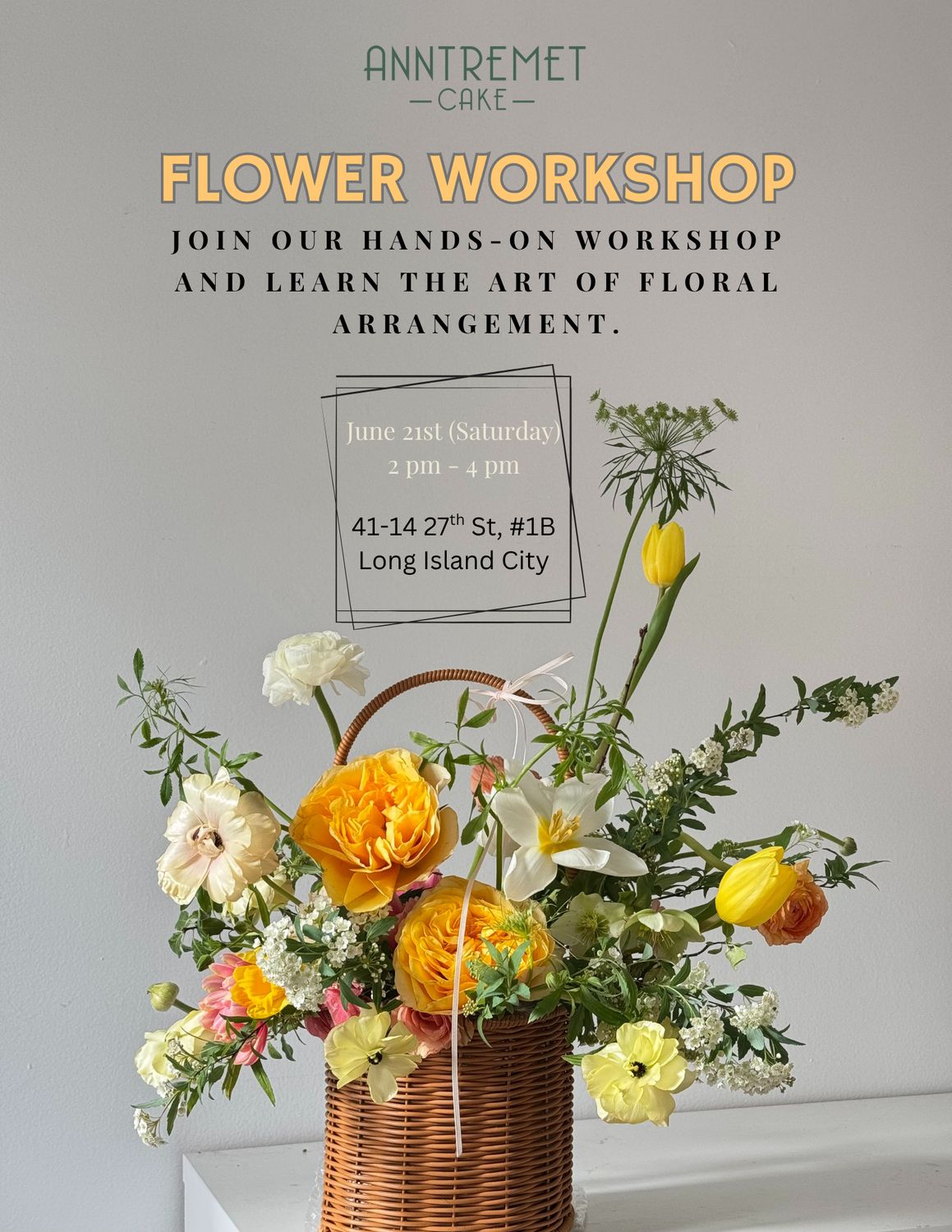 AnnTremet LIC Flower Arrangement Workshop June 21st 2025