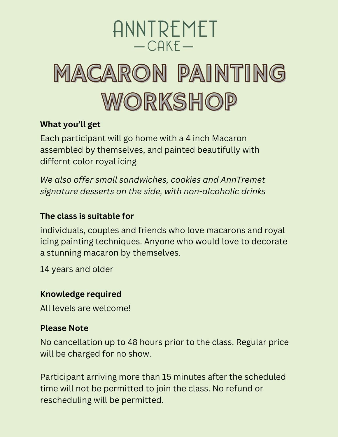 Macaron Painting Workshop December 7th 2025