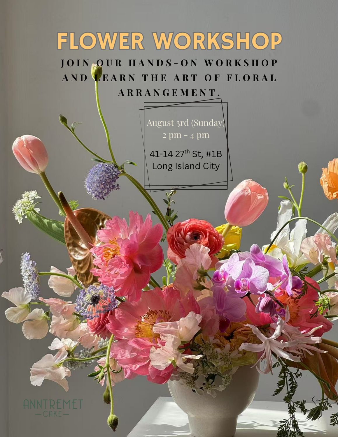 AnnTremet LIC Flower Arrangement Workshop August 3rd 2025