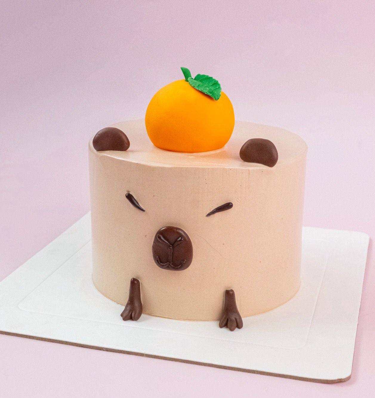 Capybara Buttercream Cake