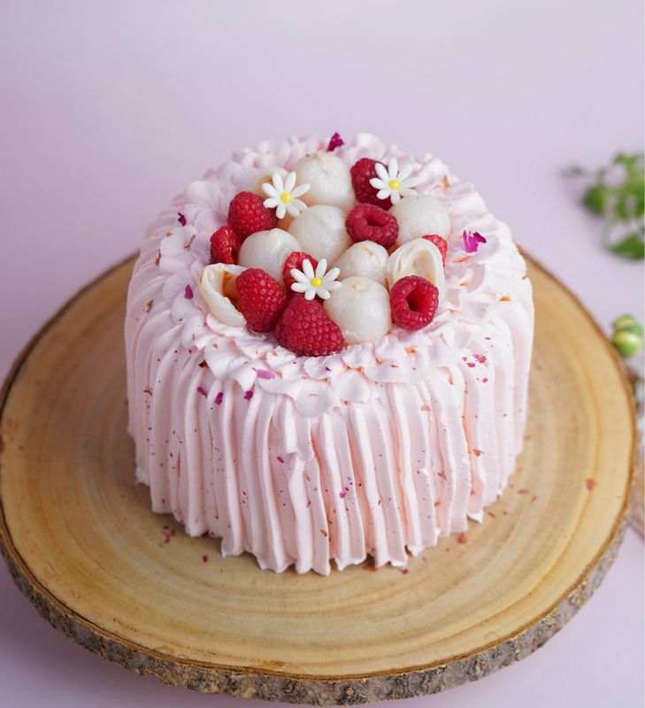 Lychee Rose Fresh Cream Cake