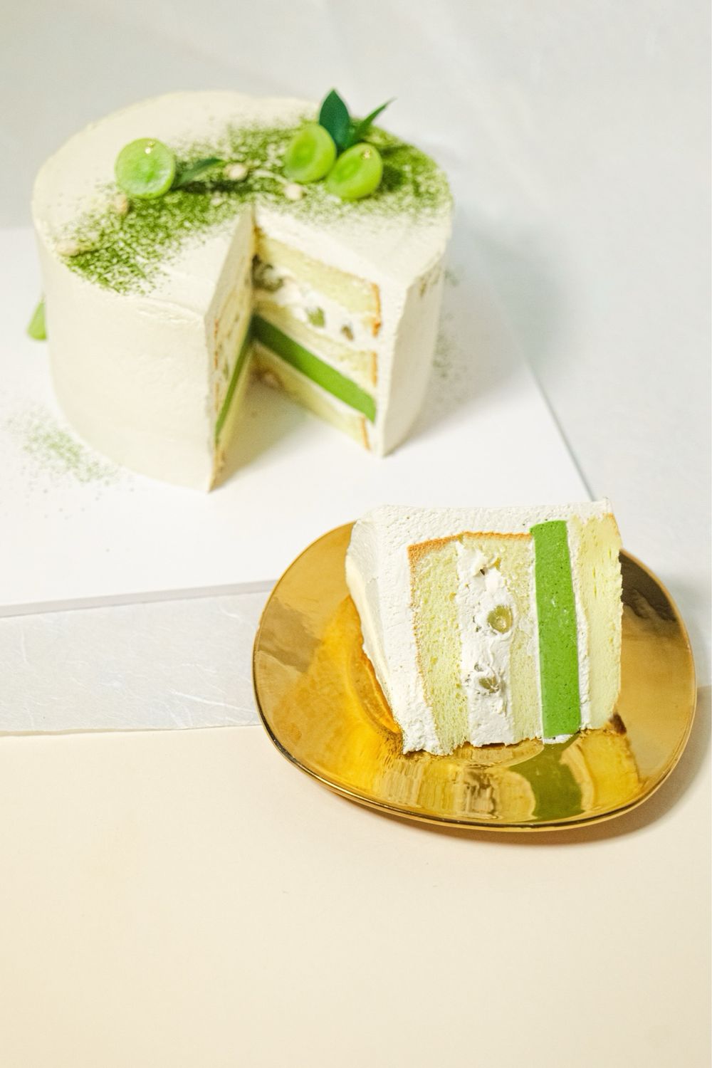 Jasmine Green Tea Fresh Cream Cake