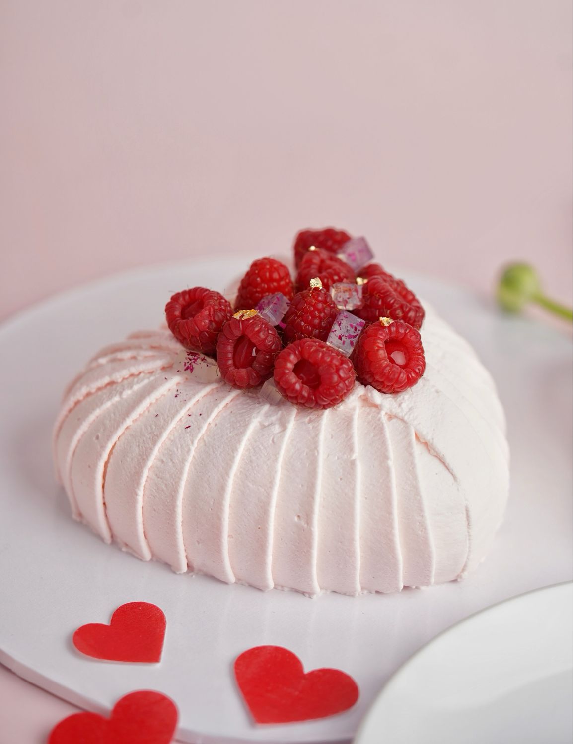 Valentine's Day Rose Raspberry Mousse Cake