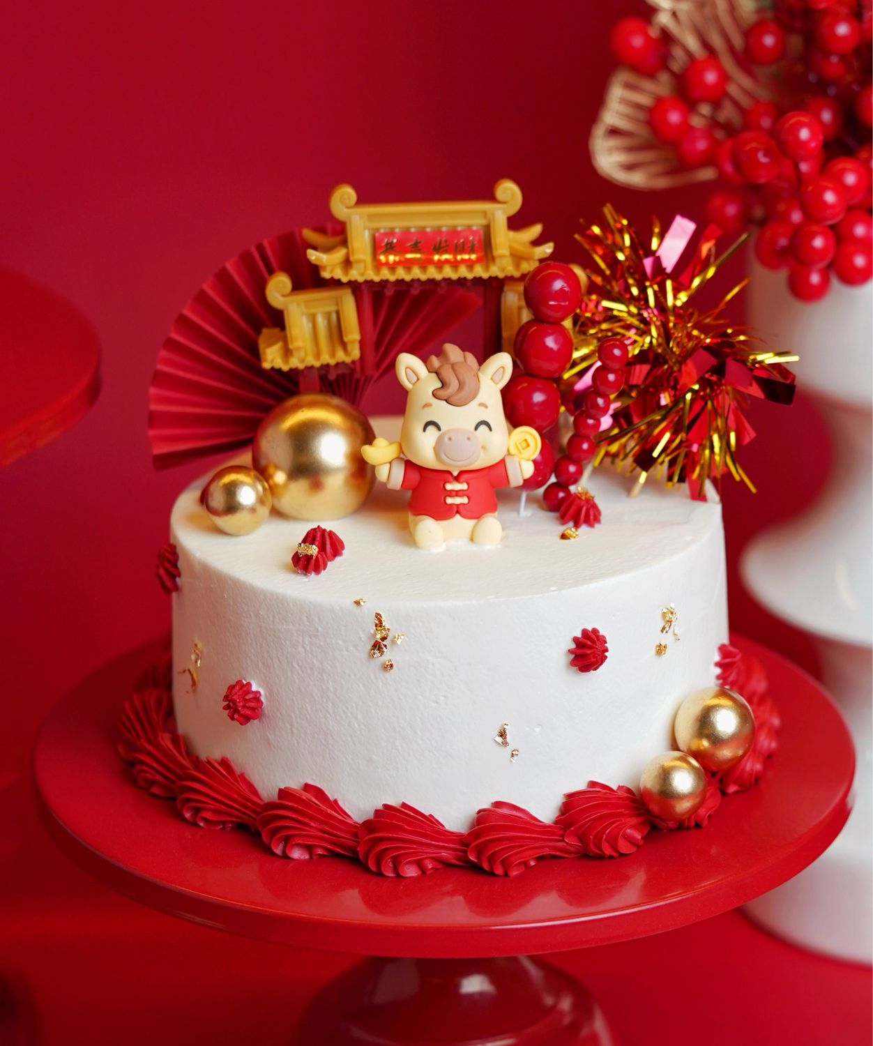 Year of the Horse Fresh Cream Cake