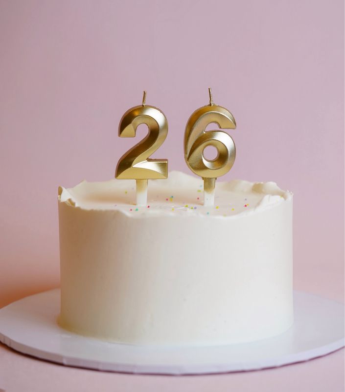 Number Candle (Gold)