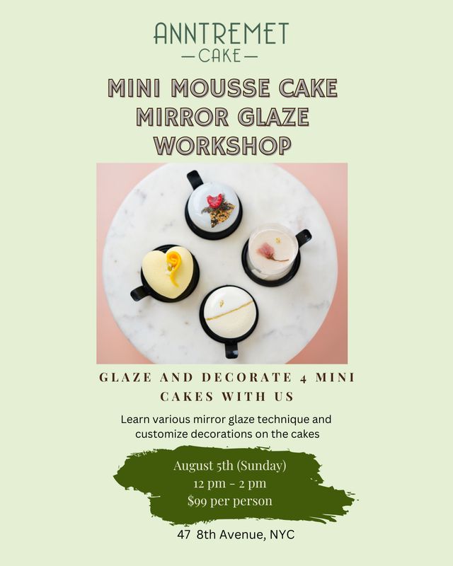 Mini Mirror Glaze Cake Workshop April 5th 2026 (12pm-2pm)