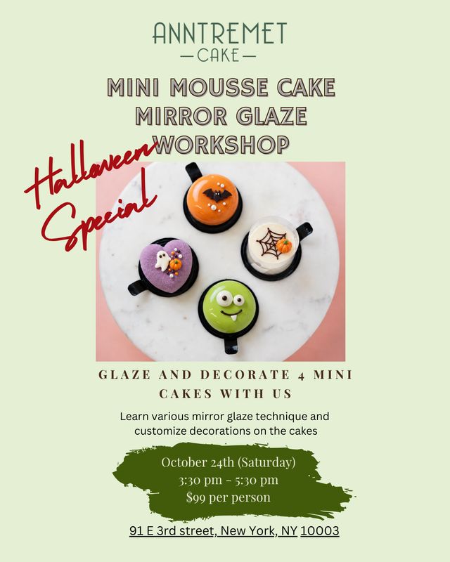 Mirror Glaze Cake Workshop October 24th 2026 (3:30pm-5:30pm)
