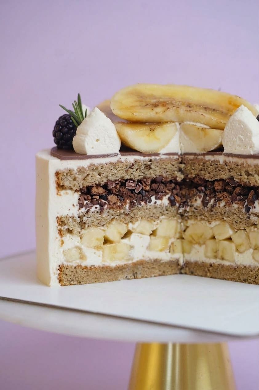 The Banana Coffee Caramel Fresh Cream Cake