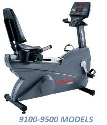 LIFE FITNESS RECUMBENT BIKE PARTS - 9100-9500HR MODELS
