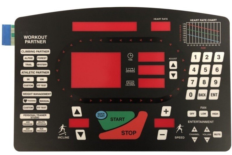 OVERLAY/KEYPAD STAR TRAC PRO 5600/6500/6600 TREADMILL