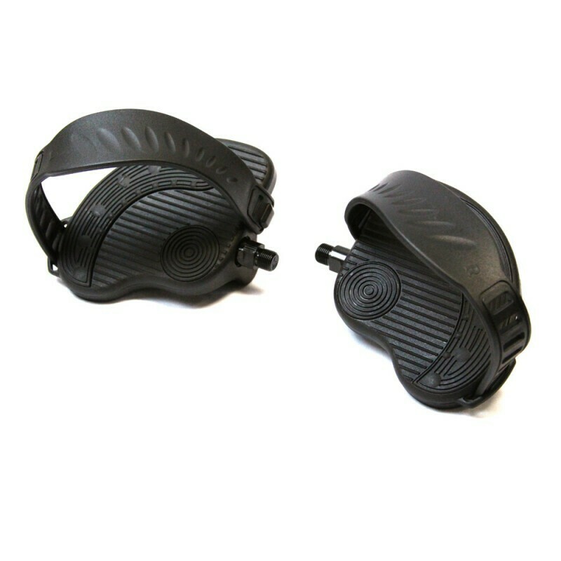 PEDALS WITH STRAPS, PAIR 1/2&quot; THREADS