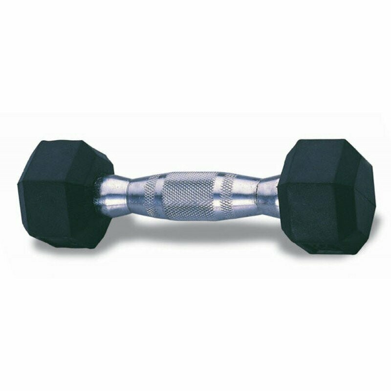 Dumbell Rubber Hex - 5 LB