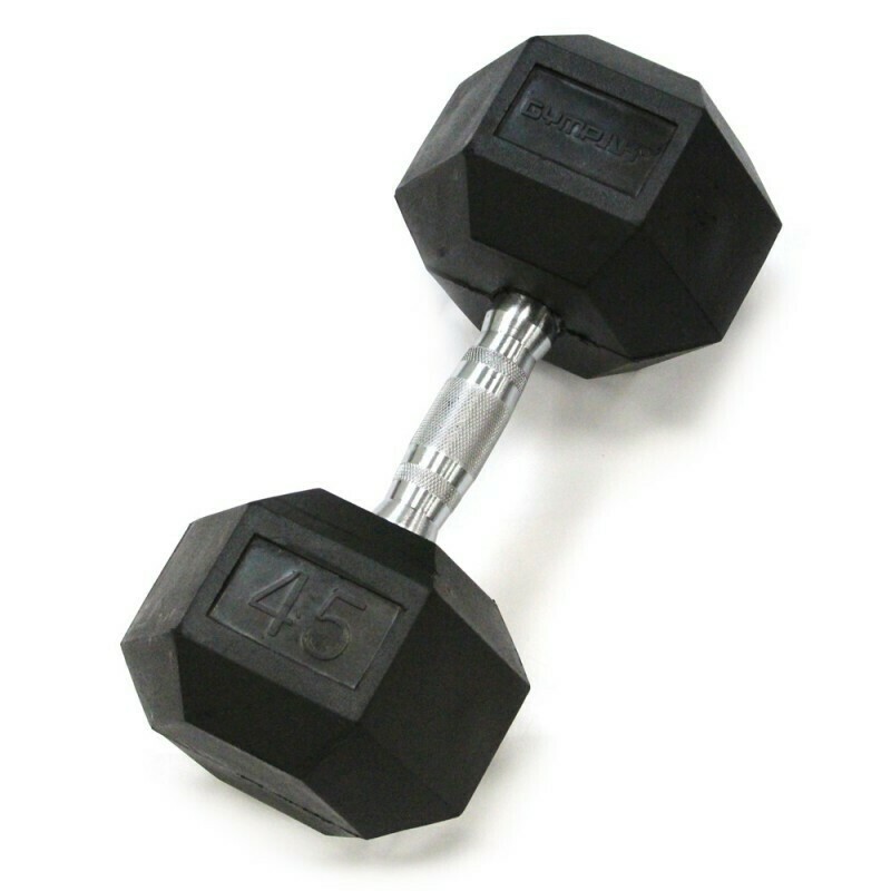 Dumbell Rubber Hex - 45 LBS