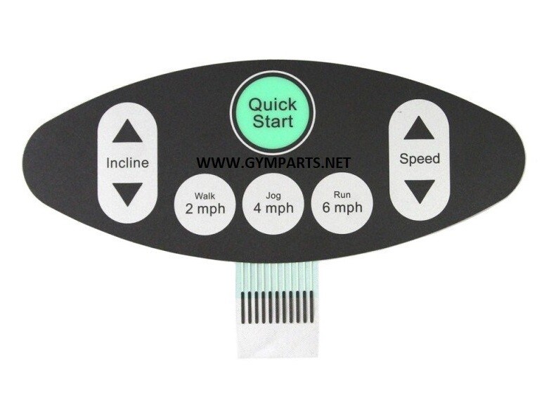 Life Fitness 95TI 97TI Activity Zone Overlay Keypad