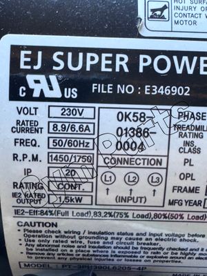 Life-Fitness 95T Treadmill Drive Motor 0K58-01386-0004
