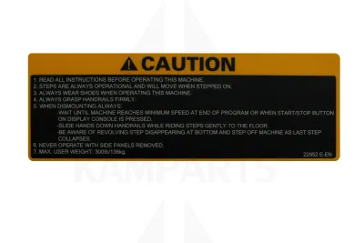 CAUTION DECAL 7000PT/SM916