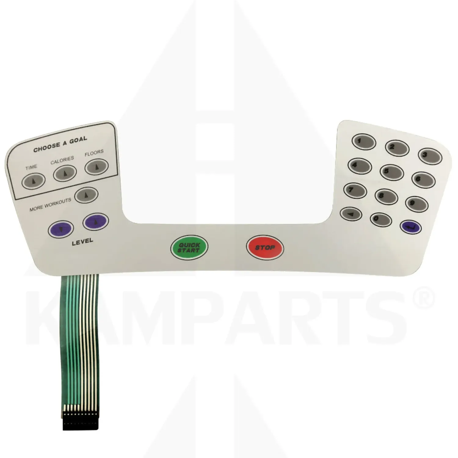 STAIRMASTER OVERLAY/KEYPAD ASSEMBLY D1 CONSOLE