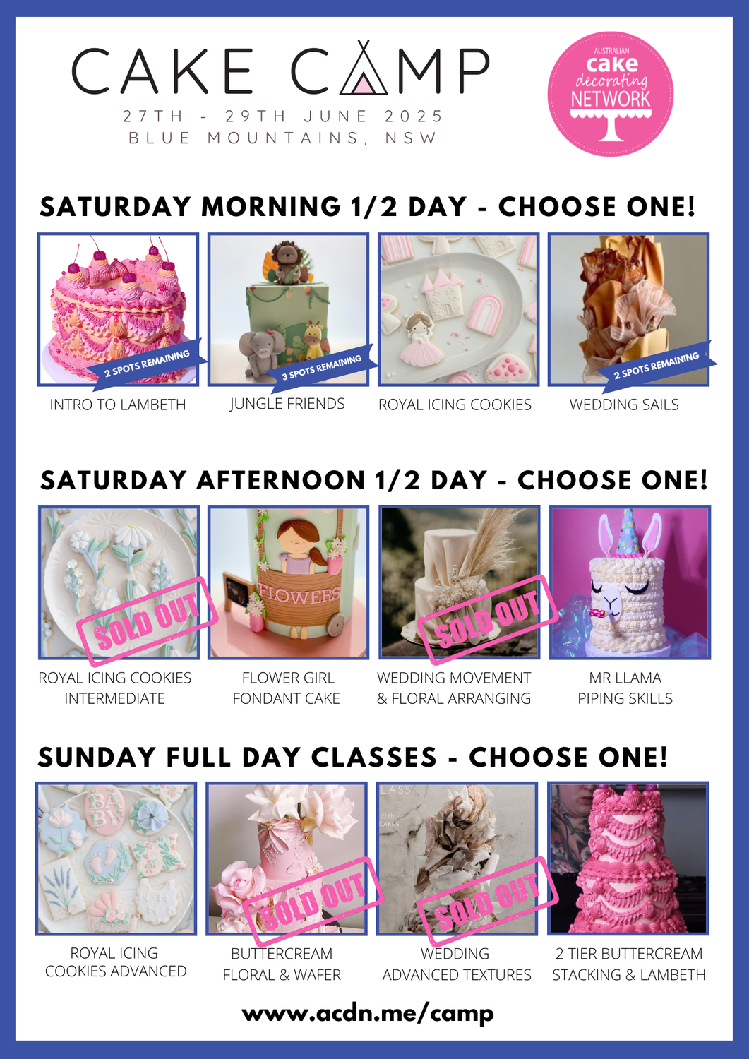 NSW Cake Camp June 2025 - Deposit