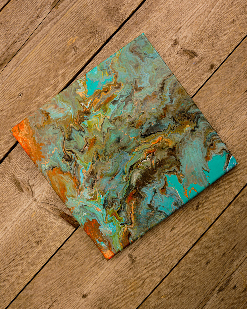 Coral Reef - Zero Waste Fluid Acrylic Canvass