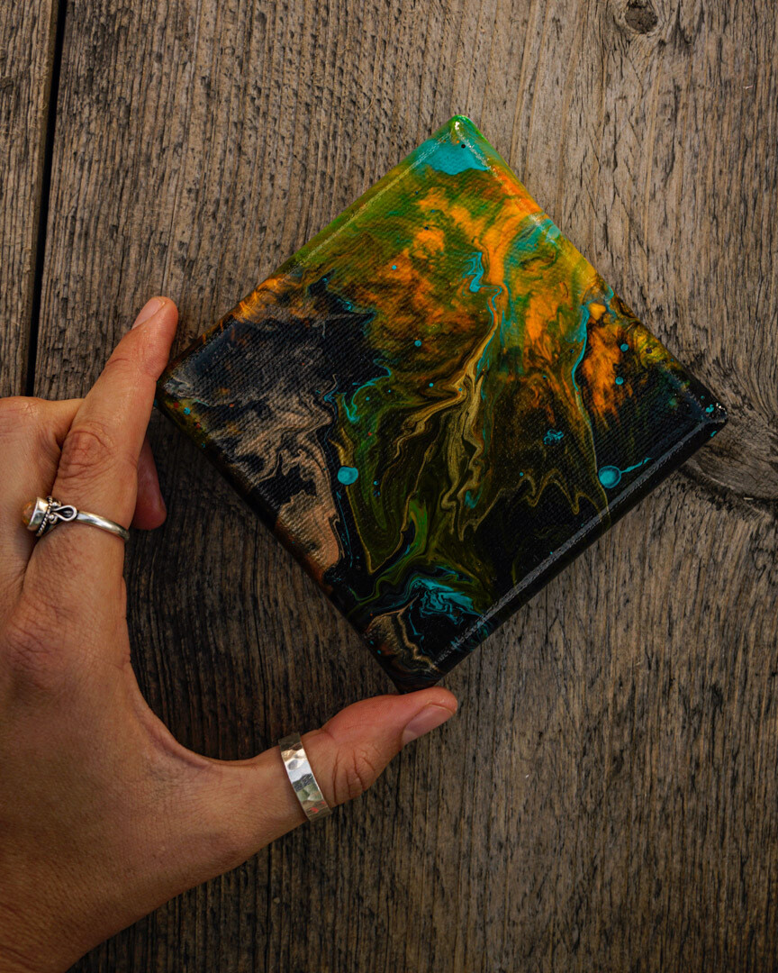 Galactic Storm - Zero Waste Fluid Acrylic Canvass