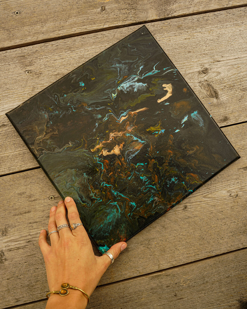 Into The Deep - Zero Waste Fluid Acrylic Canvass
