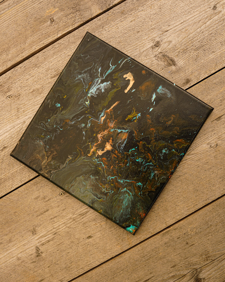 Into The Deep - Zero Waste Fluid Acrylic Canvass