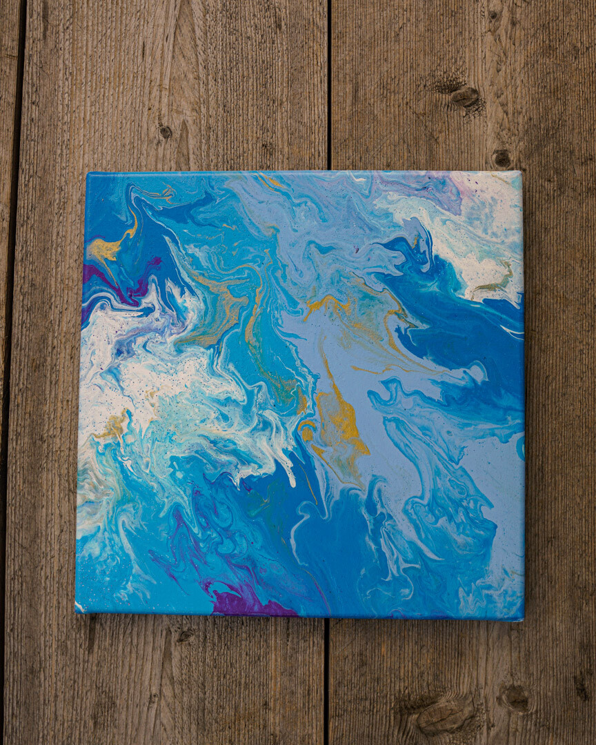 Lilac Current - Zero Waste Fluid Acrylic Canvass