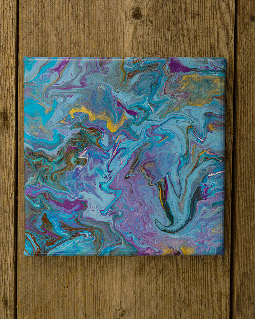 Lilac Rain - Zero Waste Fluid Acrylic Canvass