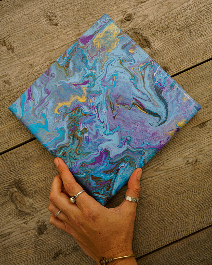Lilac Rain - Zero Waste Fluid Acrylic Canvass