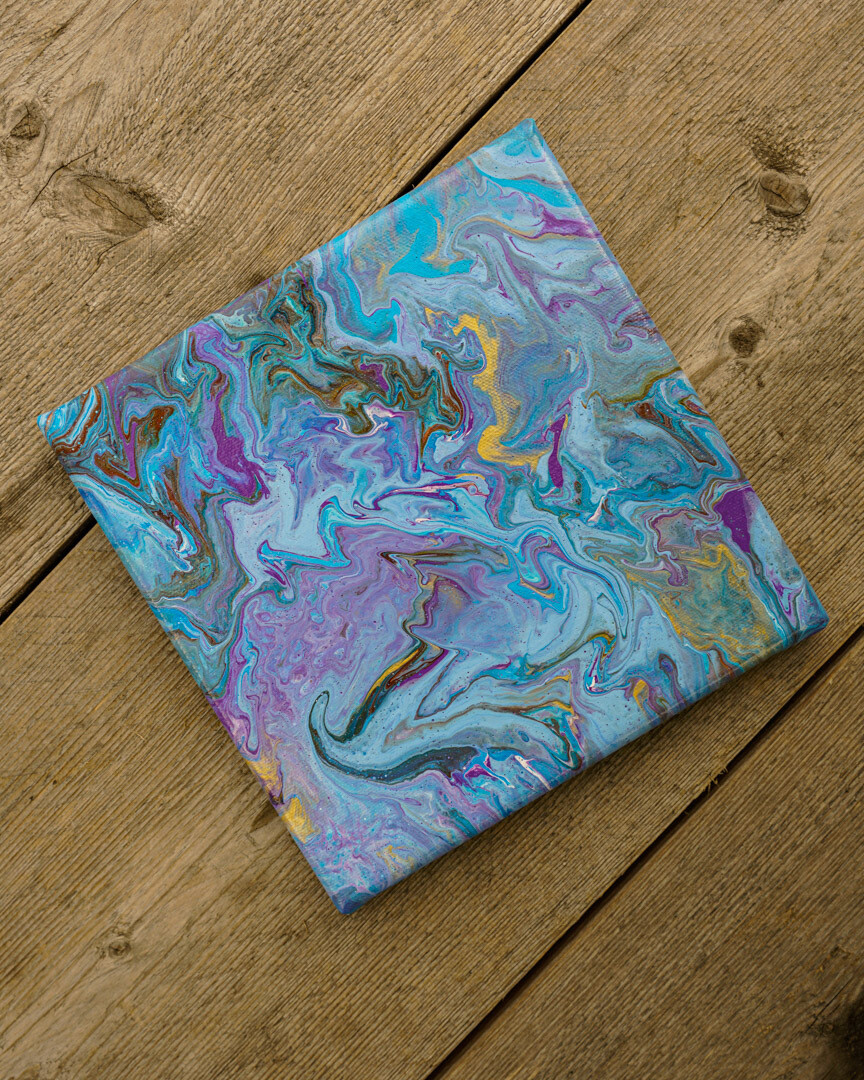 Lilac Rain - Zero Waste Fluid Acrylic Canvass