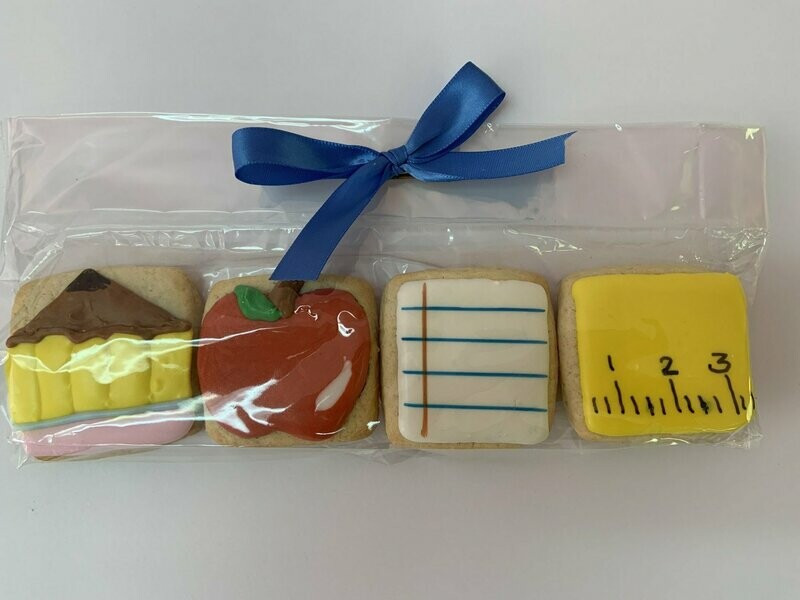 Back To School Mini Sugar Cookie Pack Squares